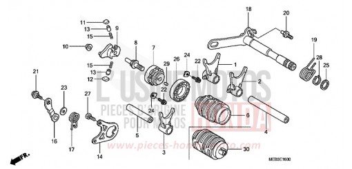 TAMBOUR DE SEL.DE VITESSE CRF450R6 de 2006